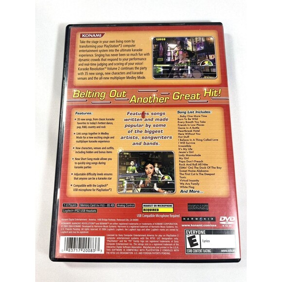 Karaoke Revolution Volume 2 Sony PlayStation 2 2004 Complete with Manual Tested - Picture 2 of 9